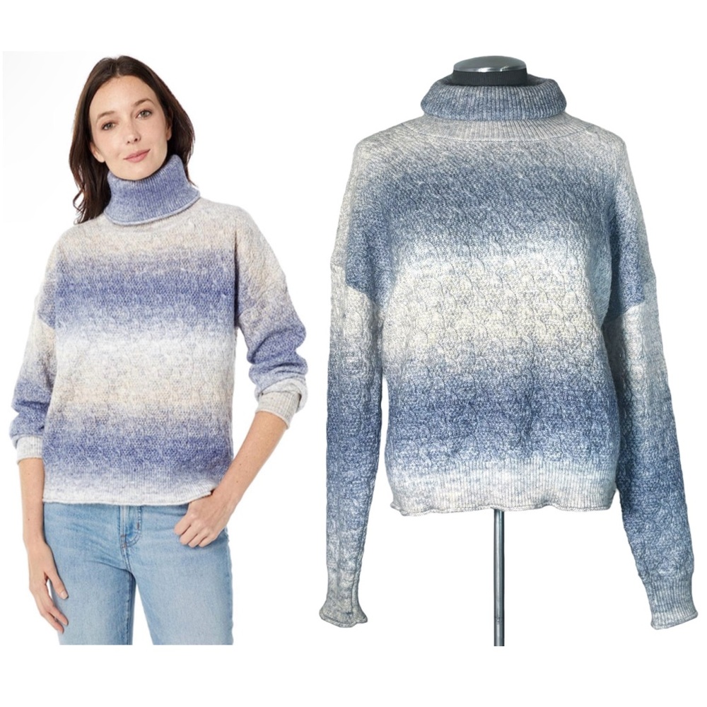 Kut from the Kloth – Hailee Ombre Oversized Turtleneck Sweater – Small